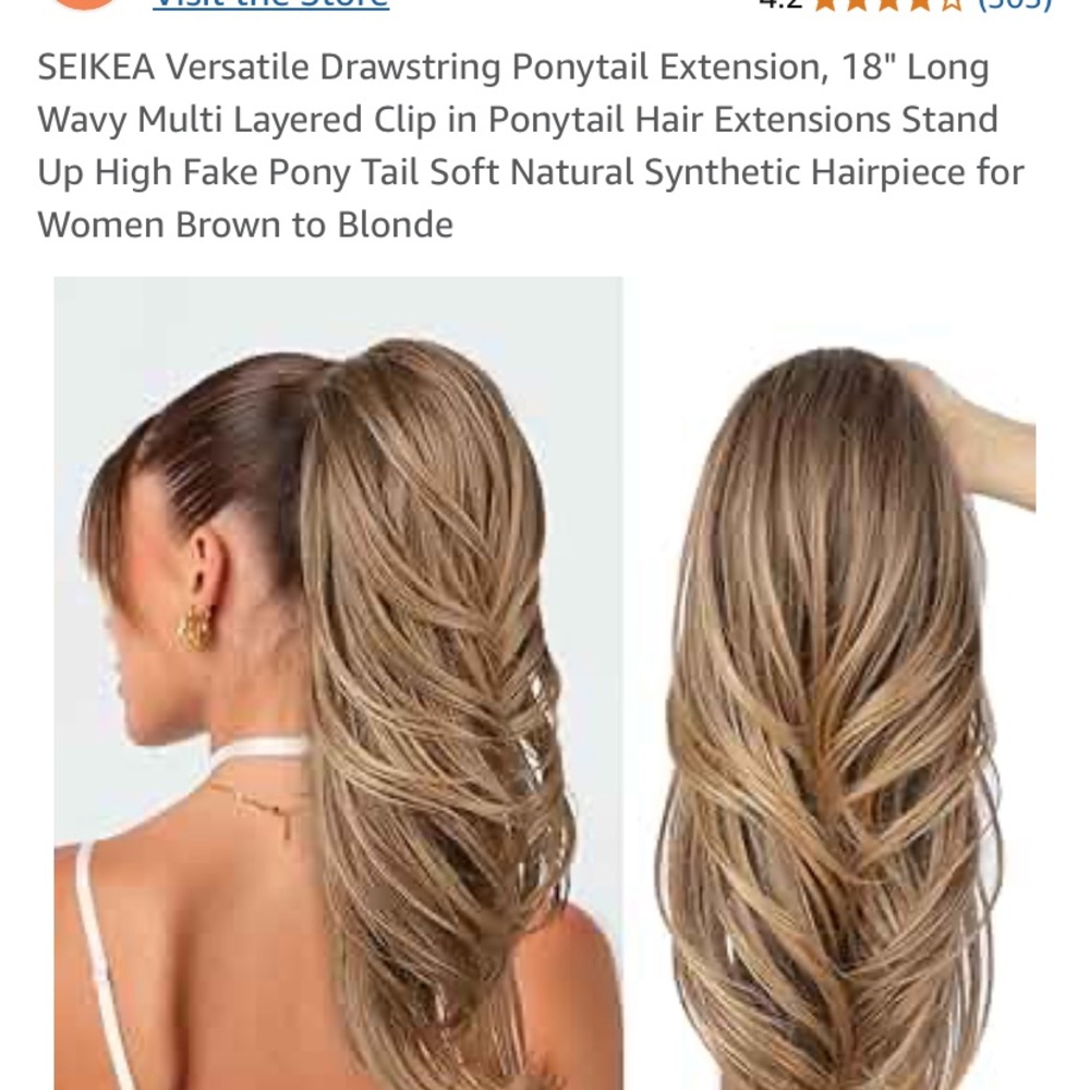 Pony Tail synthetic hair extensions